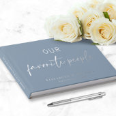 Onze favoriete mensen Foto Dusty Blue Wedding Gastenboek