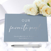 Onze favoriete mensen Foto Dusty Blue Wedding Gastenboek