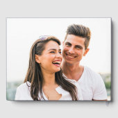 Onze favoriete mensen Foto Navy Blue Wedding Gastenboek (Achterkant)