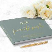 Onze favoriete mensen Foto Sage Green Wedding Gastenboek