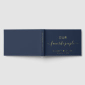 Onze favoriete mensen Navy Blue Wedding Gastenboek (Volledig)