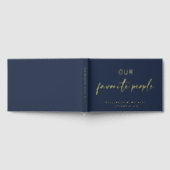 Onze favoriete mensen Navy Blue Wedding Gastenboek (Volledig)