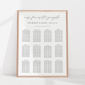 Onze favoriete mensen | Schema voor weddenschappen Poster