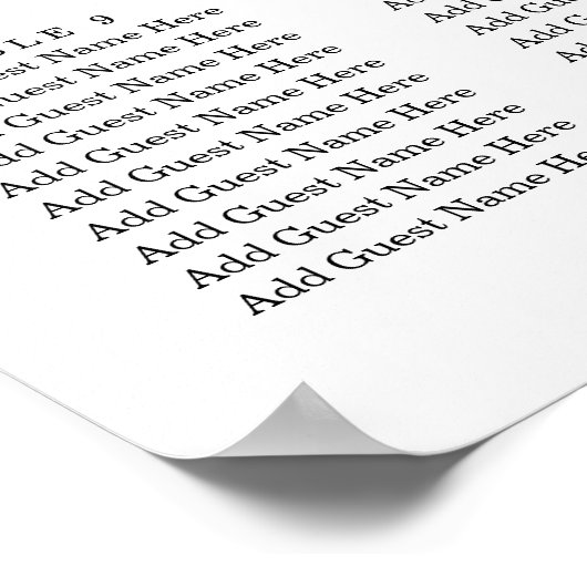 Onze favoriete mensen | Schema voor weddenschappen Poster (Hoek)