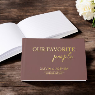 Onze favoriete mensen Terracotta minimalistische b Gastenboek