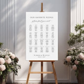 Onze favoriete mensen tot 20 tafels zitplan poster