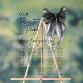 Onze favoriete mensen trouwstoelindeling bow acryl bord (Neutraal)
