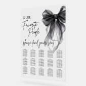 Onze favoriete mensen trouwstoelindeling bow acryl bord (Hoek)