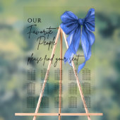 Onze favoriete mensen trouwstoelindeling bow acryl bord (Neutraal)