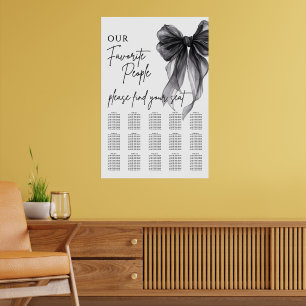 Onze favoriete mensen trouwstoelindeling bow poster