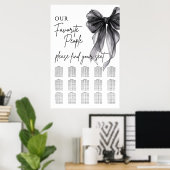 Onze favoriete mensen trouwstoelindeling bow poster (Thuiskantoor)