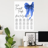 Onze favoriete mensen trouwstoelindeling bow poster (Thuiskantoor)