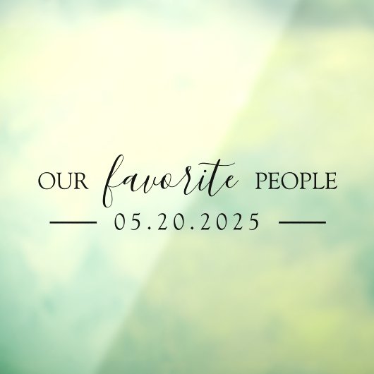 Onze favoriete mensen Wedding Mirror Decal (Vel 3)