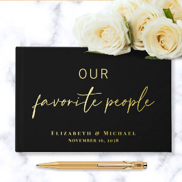 Onze favoriete mensen Zwarte bruiloft Gastenboek