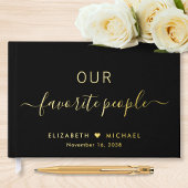 Onze favoriete mensen Zwarte bruiloft Gastenboek