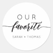 Onze favoriete moderne С alliantieprofijt Ronde Sticker (Voorkant)