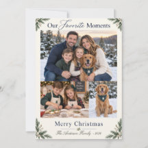 Onze Favoriete Momenten Drie Foto Kerstkaart