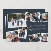Onze favoriete scènes Kerst foto collage marinebla Feestdagenkaart (Voorkant / Achterkant)