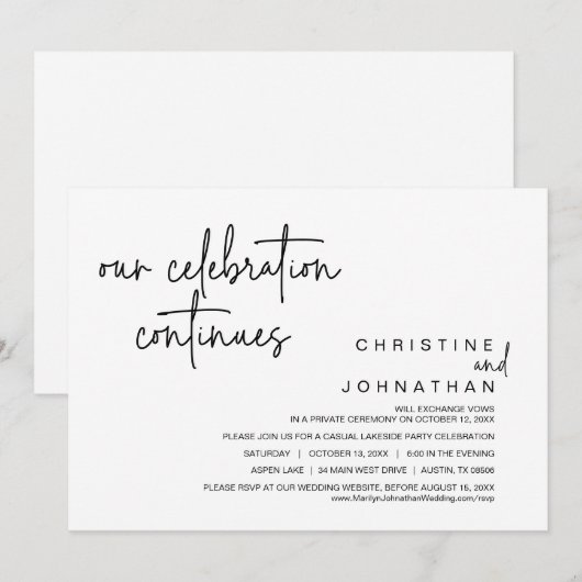 Onze feestdag gaat door, een weddenschap kaart (Voorkant / Achterkant)