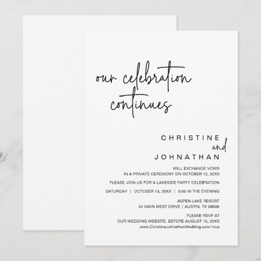 Onze feestdag gaat door, een weddenschap kaart (Voorkant / Achterkant)