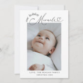 Onze feestelijke wonder kerstgeboorte aankondiging (Voorkant)