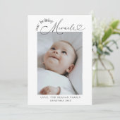 Onze feestelijke wonder kerstgeboorte aankondiging (Staand voorkant)