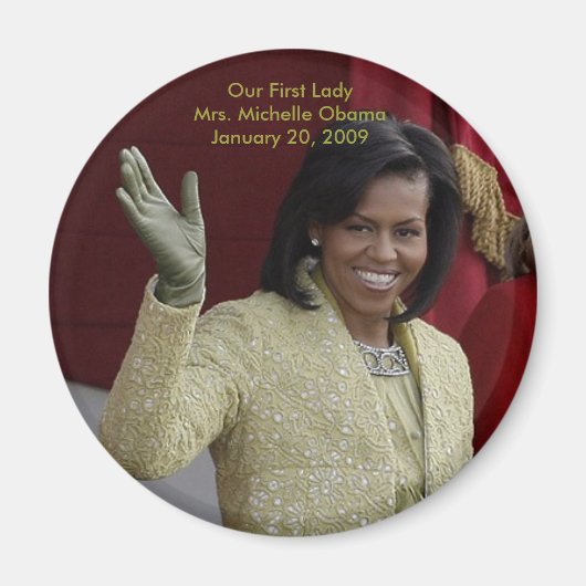 Onze first lady, Michelle Obama Magneet (Voorkant)
