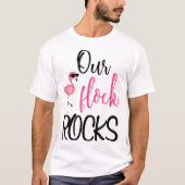 Onze Flock Rocks Flamingo Moederdag Gift T-shirt (Voorkant)