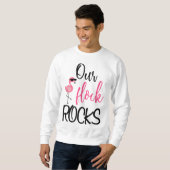 Onze Flock Rocks Flamingo Moederdag Gift Trui (Voorkant volledig)