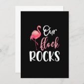 Onze Flock Rocks Flamingo Moederdag Matching Fam Kaart (Voorkant / Achterkant)