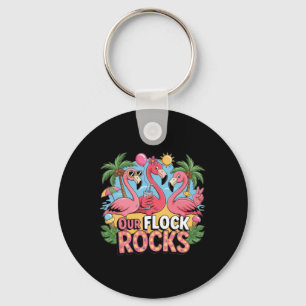 Onze Flock Rocks Flamingo Zomervakantie Familie Ma Sleutelhanger