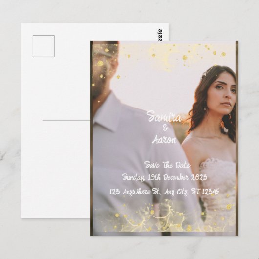 Onze Forever Begins: De bruiloft van Briefkaart (Voorkant / Achterkant)