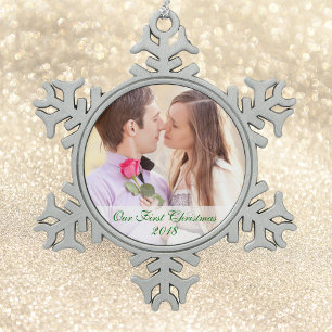Onze foto Eerste Kerstmis Sneeuwvlok Ornament