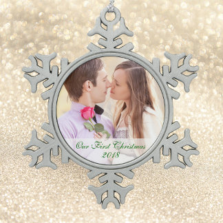 Onze foto Eerste Kerstmis Sneeuwvlok Ornament
