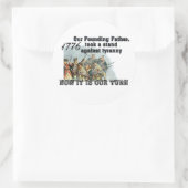 Onze Founding Fathers tegen tirannie Ronde Sticker (Tas)