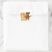 Onze garantie vierkante sticker (Tas)