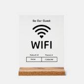 Onze gast wifi wachtwoord acryl teken acryl bord (Voorkant)