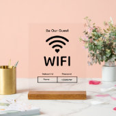 Onze gast wifi wachtwoord acryl teken bord (Huwelijk)