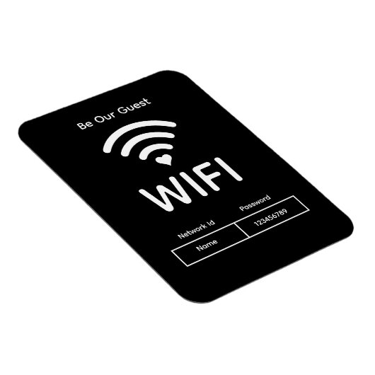 Onze Gast WiFi Wachtwoord Flexibele Fotomagneet Magneet (Rechterzijde)