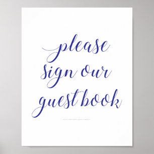 Onze gastendoos ondertekenen Navy Blue Trouw Poster