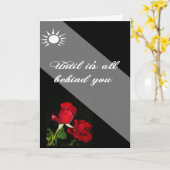 Onze gebeden, geloof en God staan achter je Kaart (Gele Bloem)