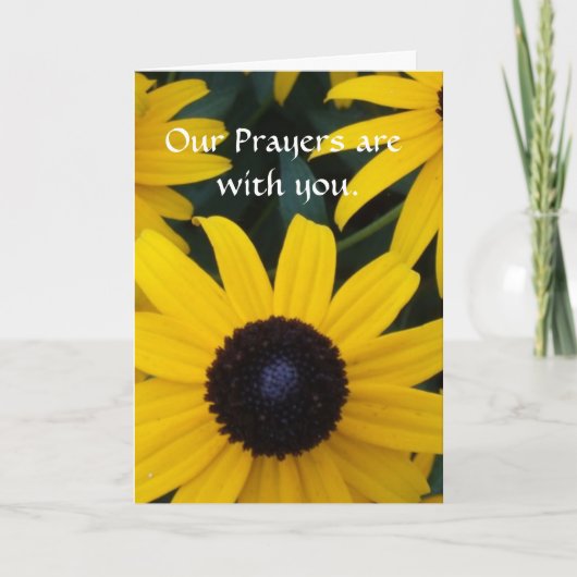 Onze gebeden zijn met u kaart (Voorkant)