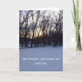Onze gedachten en gebeden zijn bij jullie. kaart (Voorkant)