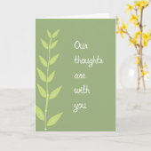 Onze gedachten gaan uit naar uw sympathie kaart (Gele Bloem)