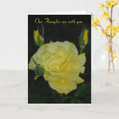 Onze gedachten zijn bij u - Sympathie Card Kaart (Gele Bloem)