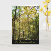 Onze gedachten zijn bij u - Sympathie Card Kaart (Gele Bloem)