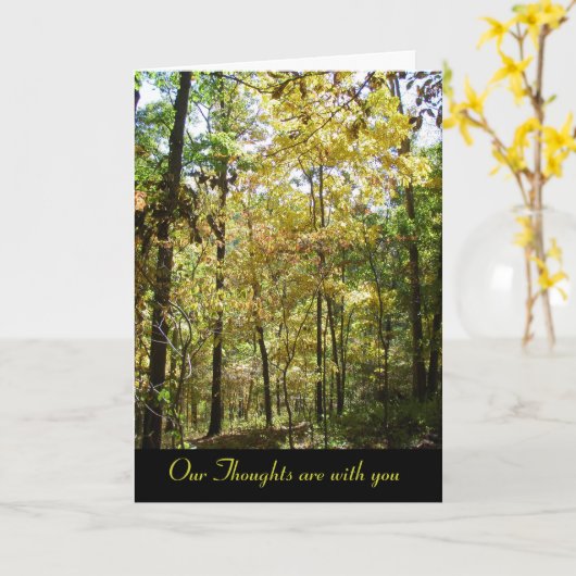 Onze gedachten zijn bij u - Sympathie Card Kaart (Gele Bloem)