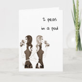 ONZE *GEDEELDE TWEEDERDAG* 2 MENSEN IN EEN POD DAT KAART (Voorkant)