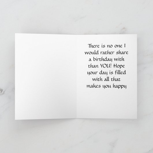 ONZE *GEDEELDE TWEEDERDAG* 2 MENSEN IN EEN POD DAT KAART (Binnen)