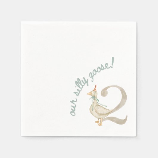 Onze Gekke Gans 2e Verjaardag Servet (Voorkant)